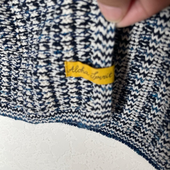 Scotch & Soda Amsterdam NWT Mens Knit Cardigan Size M Blue White Button Front - Picture 12 of 16